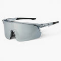My Store Revo running sunglasses with a gray TR90 frame, silver mirror shield lens, and UV400 protection.