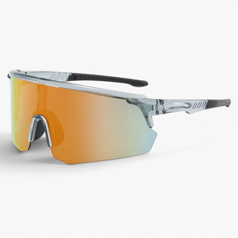 My Store Revo mirror shield sunglasses with UV400 protection and TR90 frame. Wraparound design.