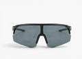 My Store black TR90 running sunglasses with a revo mirror shield lens and UV400 protection.